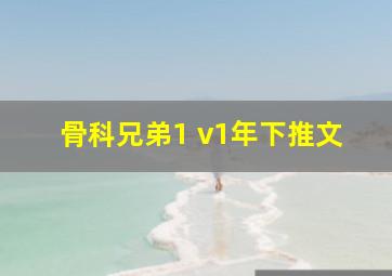 骨科兄弟1 v1年下推文